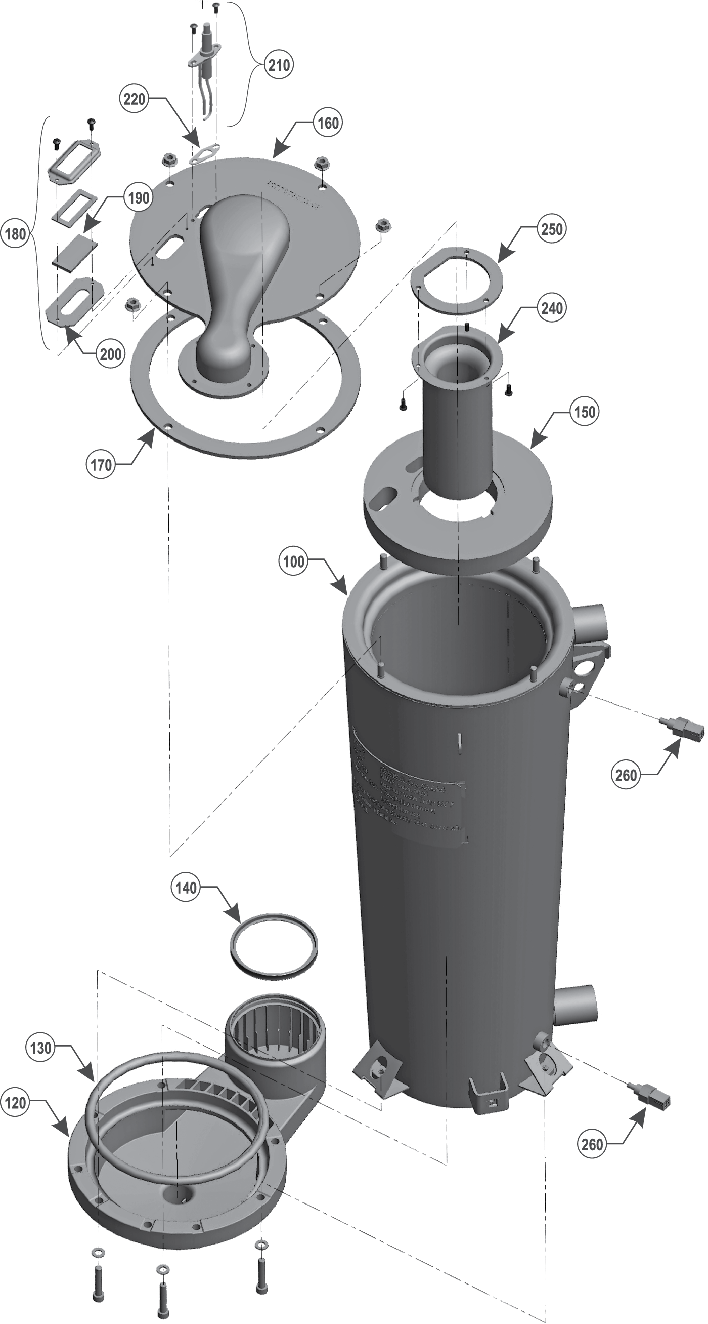 WM97+ 110 Heat Exchanger Assembly Drawing